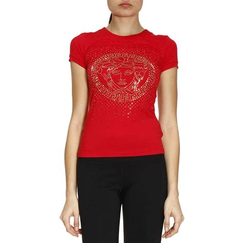 versace women t shirt red|Versace t shirt women's sale.